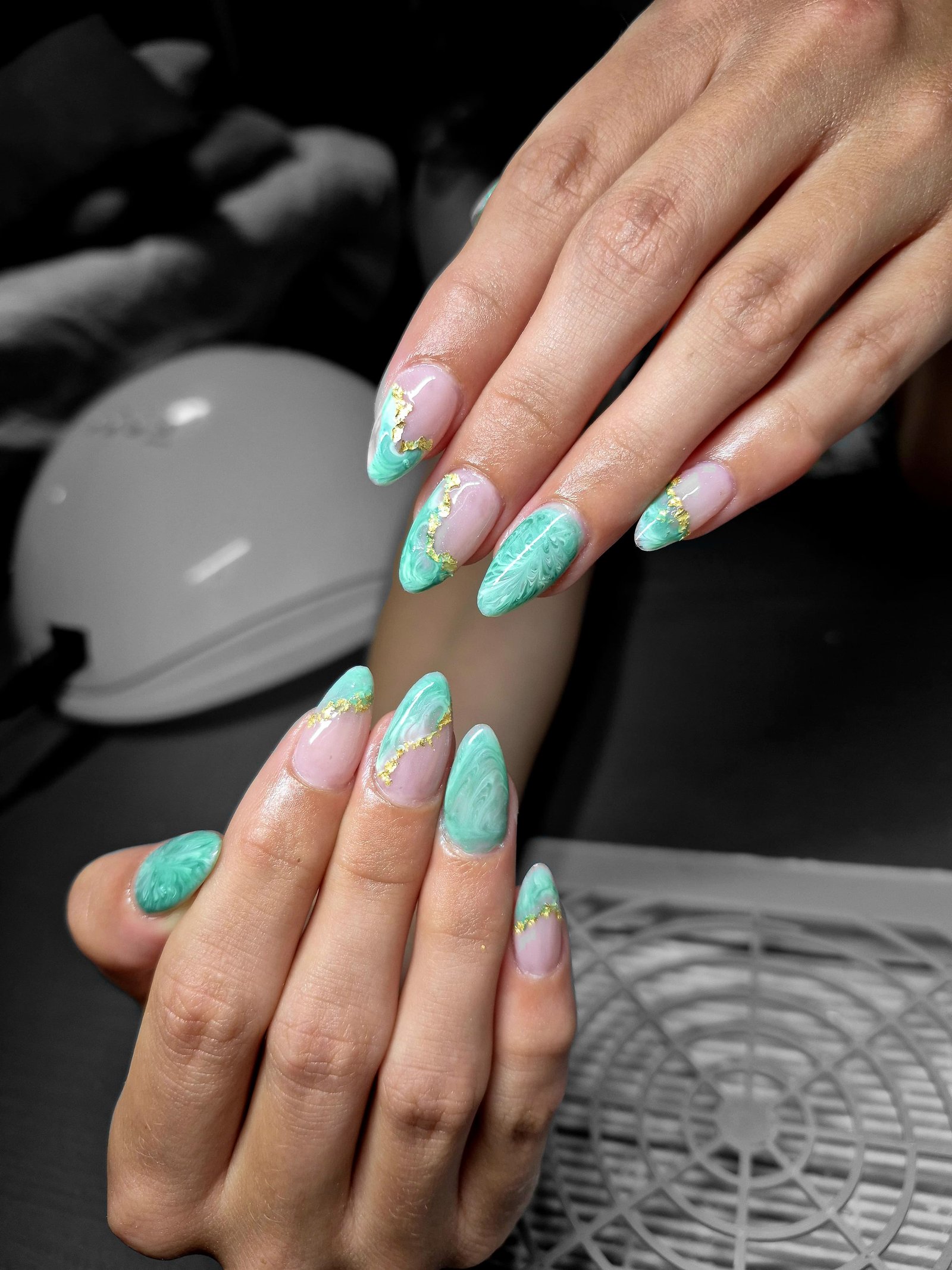 Nail art marbre